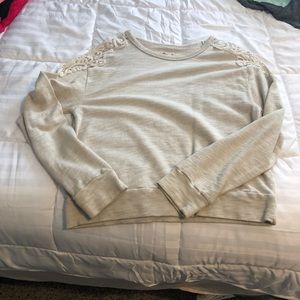 Hollister Dress shirt with lace shoulders